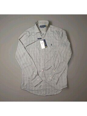 polo ralph lauren classic fit performance Wicking Stretch Green Check Medium